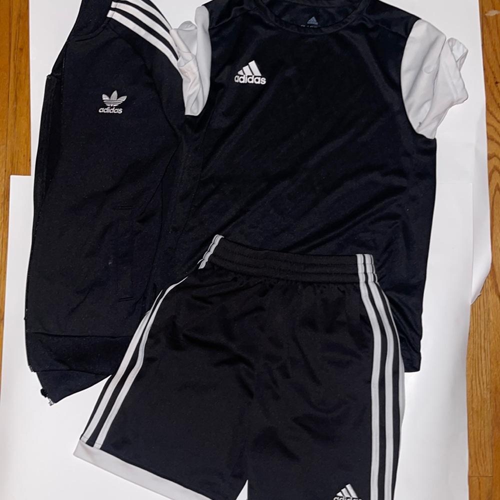 Addias shorts and shirt with bonus jacket